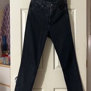 Express Women's Dark Straight Jeans Moms Jeans